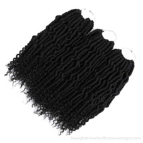 Synthetic Passion Twists Curly Crotchet Hair Extensions Ombre Crochet Braids Kinky Curly 14/16inch BOMB Twist Braiding Hair Bulk